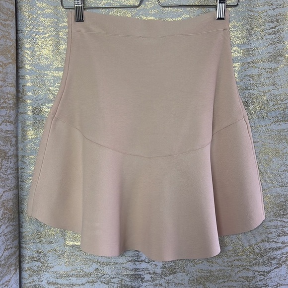 BCBG MaxAzria Natural Evelyn High-Low Flare Skirt Size M - Picture 8 of 16